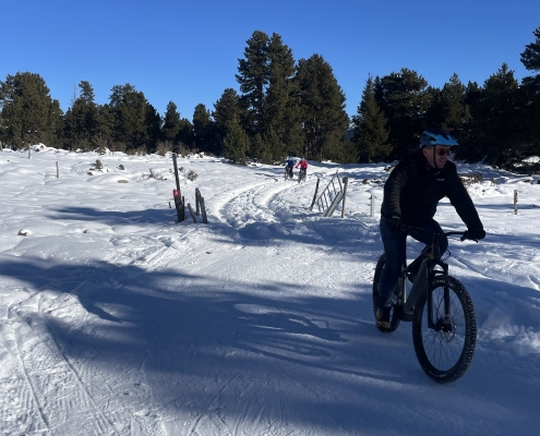 VTT sur neige vers les angles